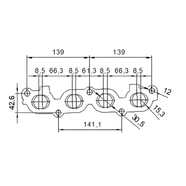 Catalizzatore per FORD FIESTA 1.25i 16V 68cv